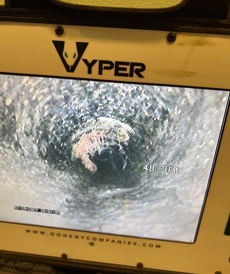 camera inspection footage of descaling pipe