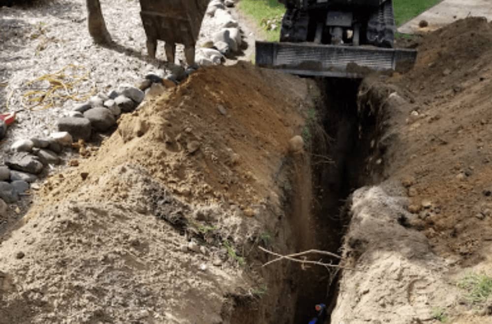 sewer line excavation