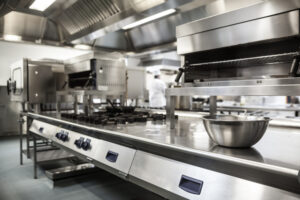 work surface and kitchen equipment
